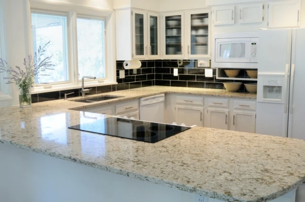 
Factory promotional white nature stone marble kitchen countertop and kitchen island tops 