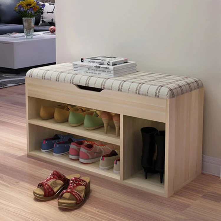 Top-Rated comfortable cushion particle board shoe rack bench with seat
