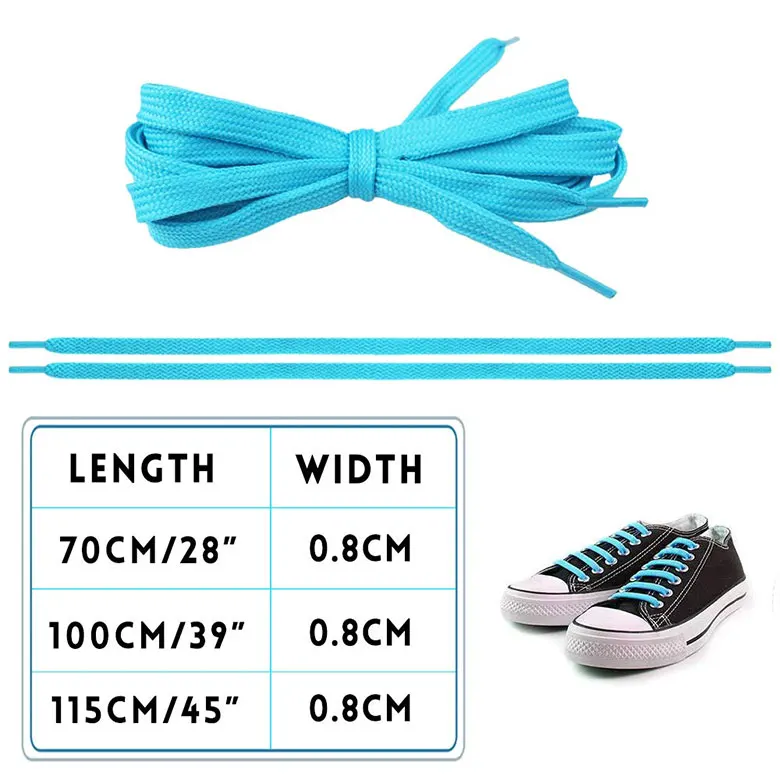 Flat Coloured Athletic Shoe Laces Sneakers Skate Shoes Boots Sport Shoes