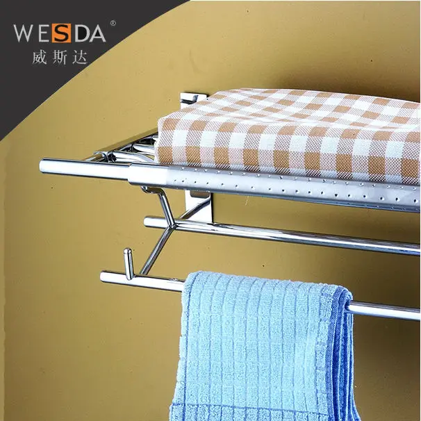 Полка для полотенец Wesda из нержавеющей стали и сплава для ванной комнаты и полка для одежды A114