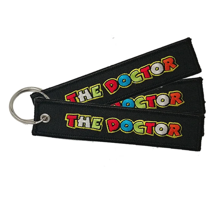 Textile Superior Quality Aviation Key Tag Aircraft Keychains Custom Embroidered Keychain Logo