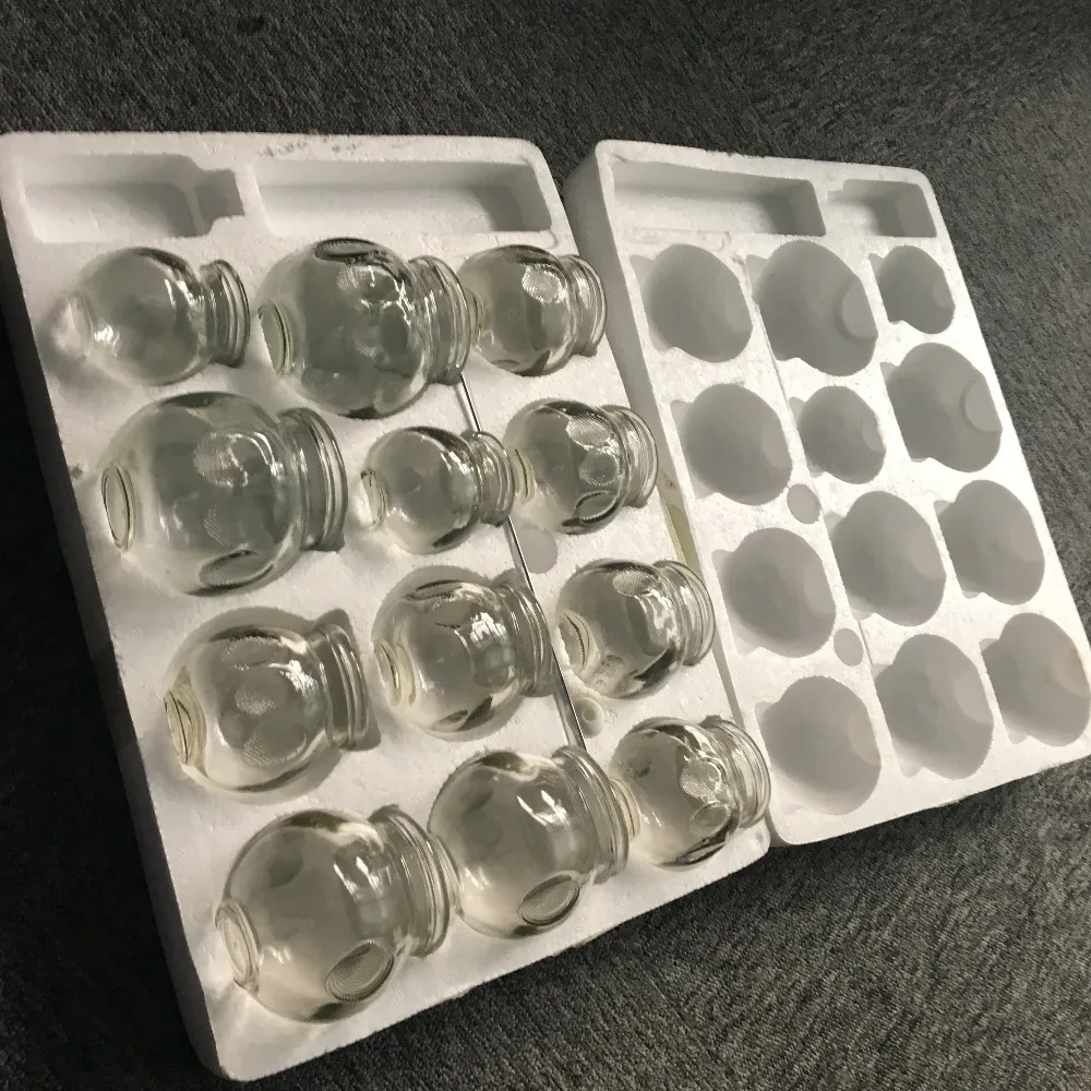 
OCELL Traditional Chinese Glass Cup jar Extra Strong Glass Cupping set 12cups Fire Cupping 