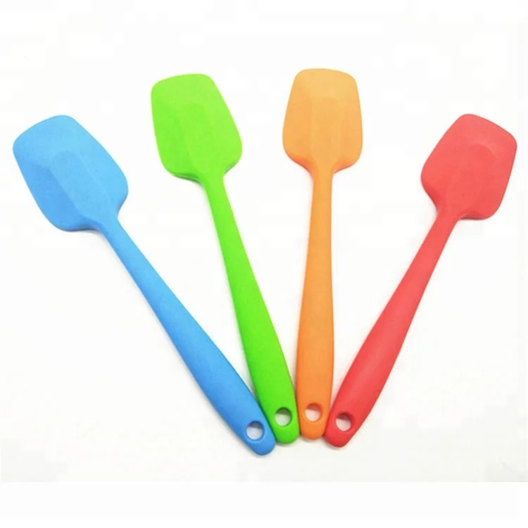 Heat Resistant Silicone Baking Spoons Spatula With Stainless Steel Core for Cooking Baking