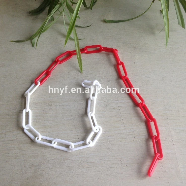 6mm 8mm red white green yellow black coloured traffic road safety plastic chain