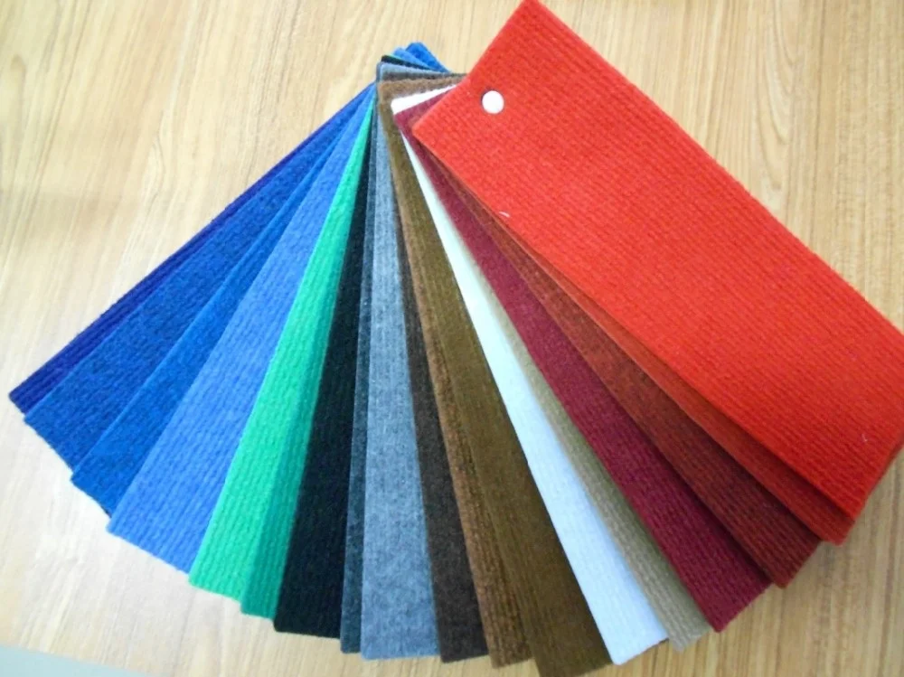 Polyester material double ribbed carpet gel foam backing door mat and rolls