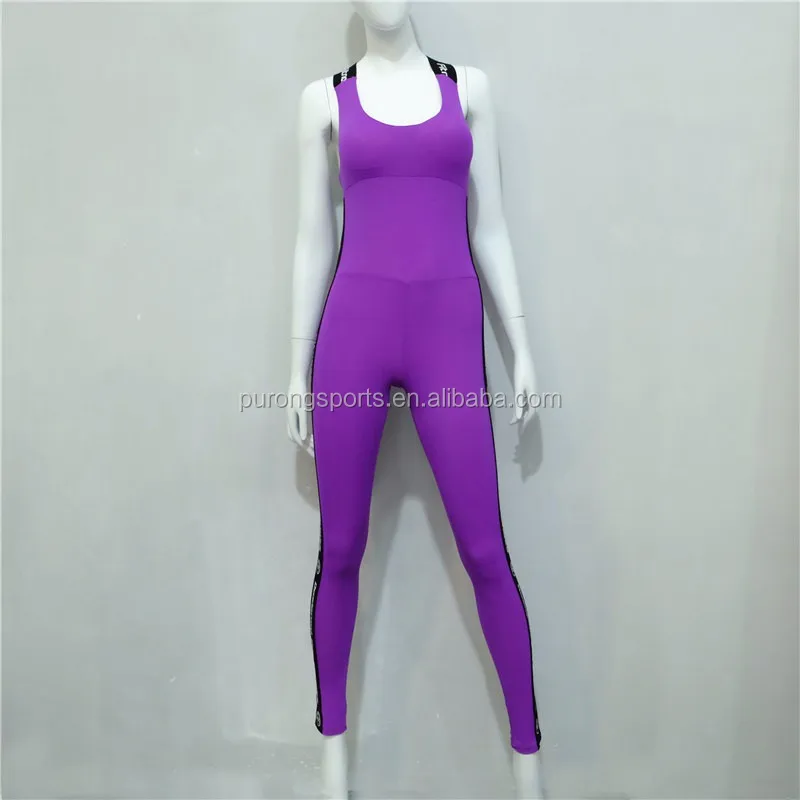 
High Quality Wholesale Custom New Arrival Legging Fitness Tight Sexy Spandex Yoga Lady Workout Bodysuit Dry Fit Women Jumpsuit 