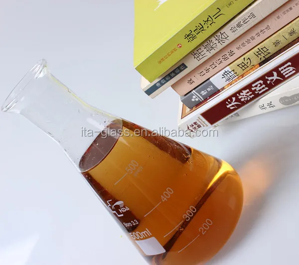 500ml china factory promotional hand made decal scale laboratory high quality conical glass flask