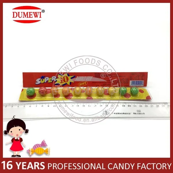 HALAL Colorful Ruler Watermelon Spheroidal Bubble Gum