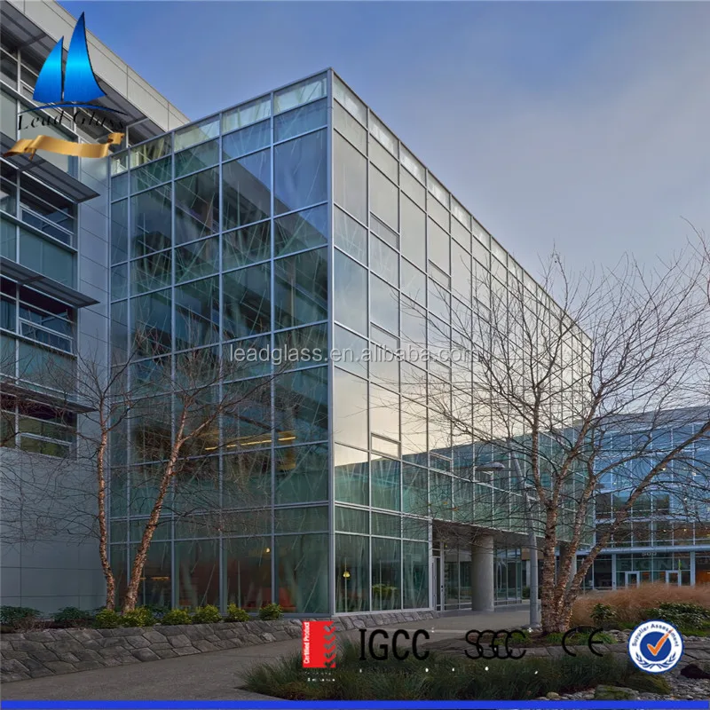 Colored Ceramic Fritted Glass/ Enamel Glass/ Silk Screen Printed Glass Building