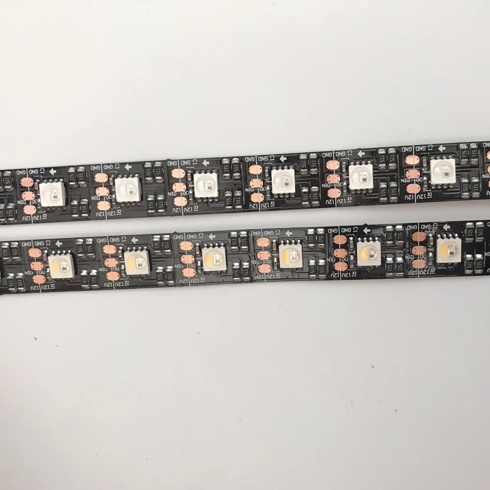 5050smd 60led/m DC12V 5m programmable rgbw led lights stripes with motion/music/sound activated sensor controller light switches
