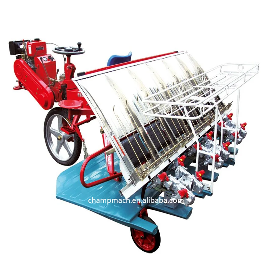 china cheap agriculture machinery automatic Diesel engine type paddy rice transplanter planting machine for sale