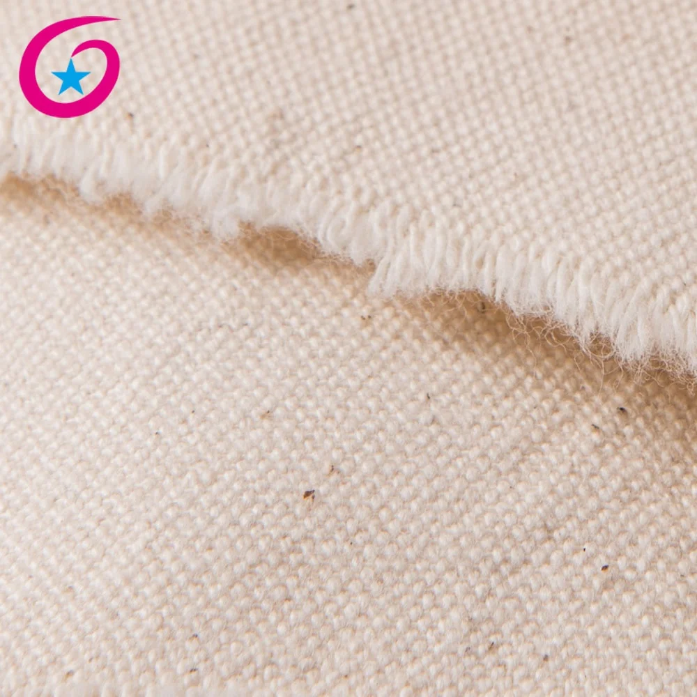 
10oz 100% cotton natural woven canvas fabric for shopping bag 