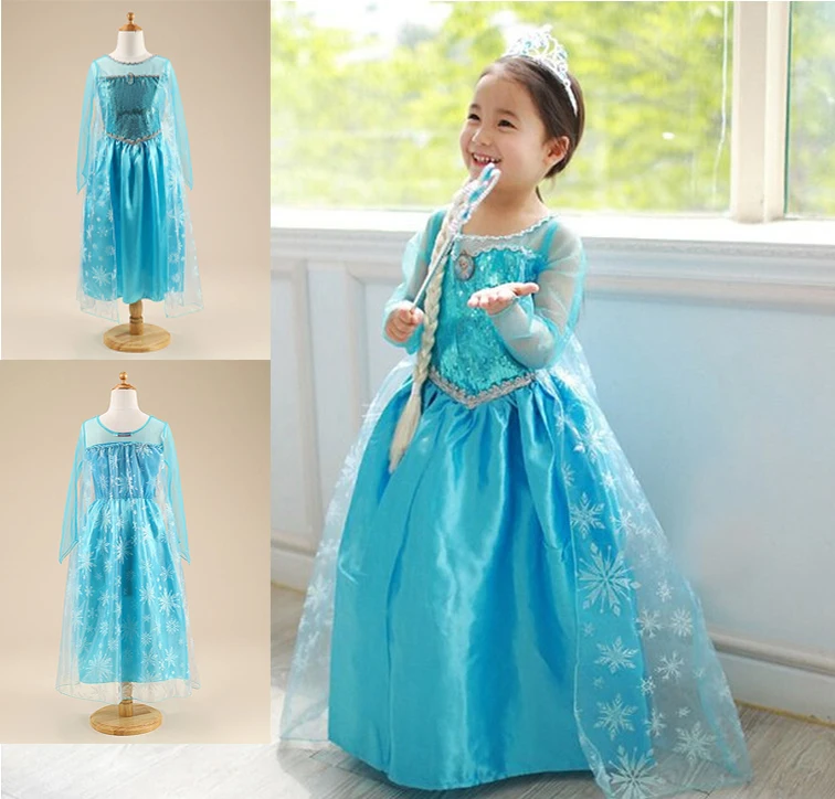 High Quality New 2016 Elsa Anna Princess font b Dresses b font font b Children b