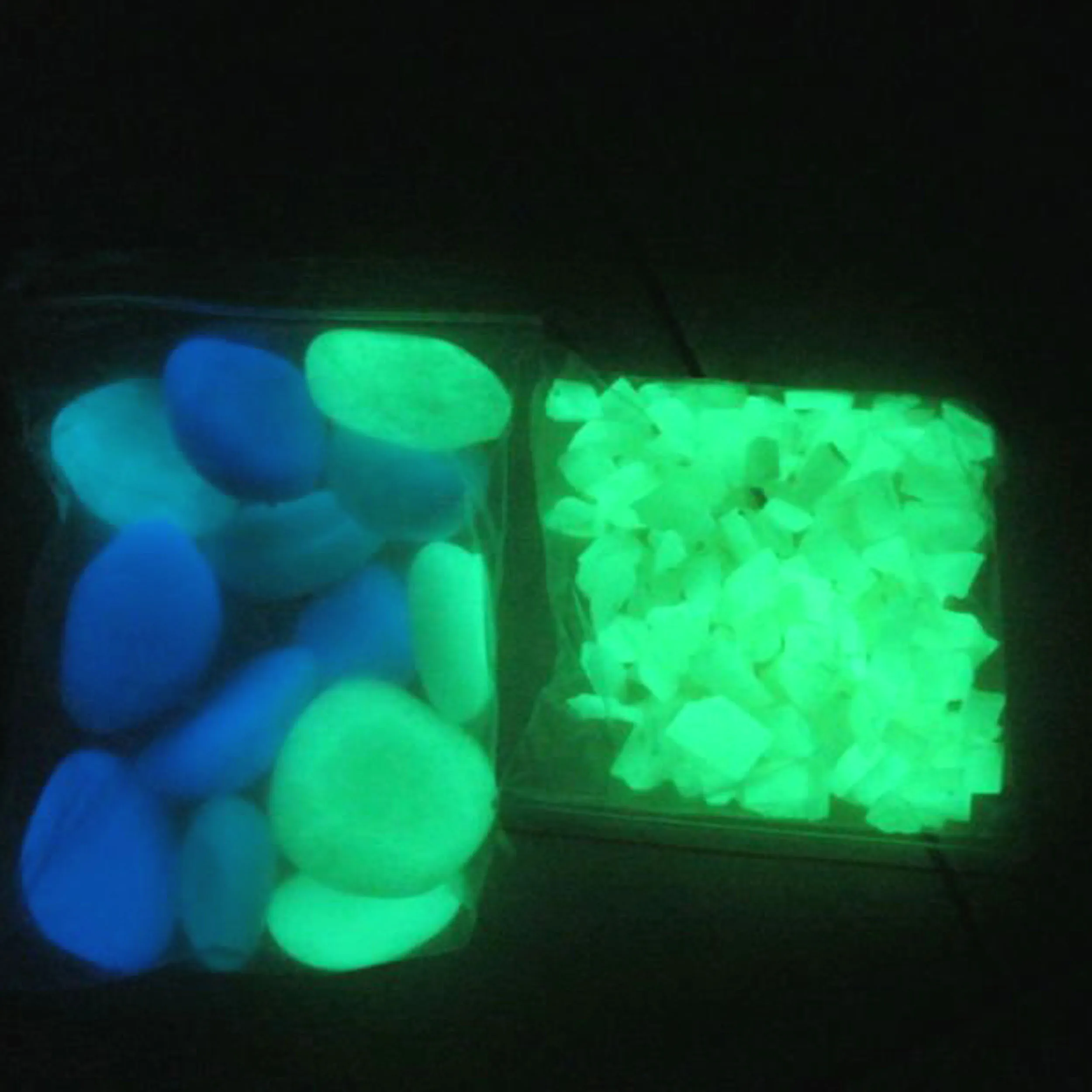 
luminous glow in the dark garden stone ROCK pebble 