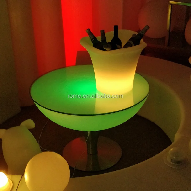 
Waterproof three horns large ice champagne bucket led beverage buckets 