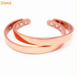 Guangzhou Sland wholesale Healing Bio health cuff jewelry  Pain Relief pure copper magnetic bracelet