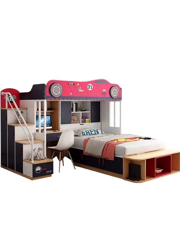 
car bed modern kids bed with desk wardrobe bedroom furniture bunk bed 103 