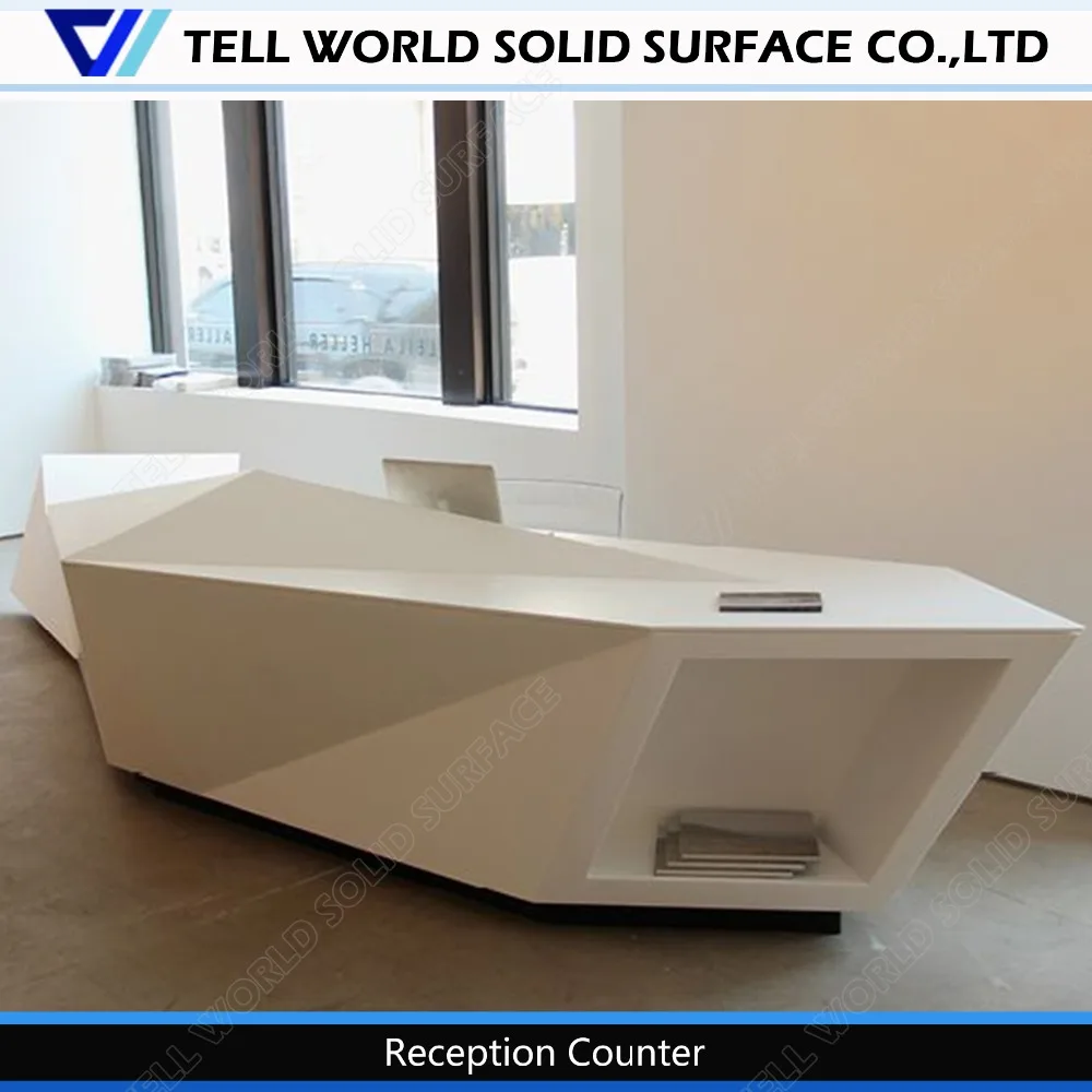 Acrylic Solid Surface Prefab Nurse Station Reception Desk  For Hospital or Clinic