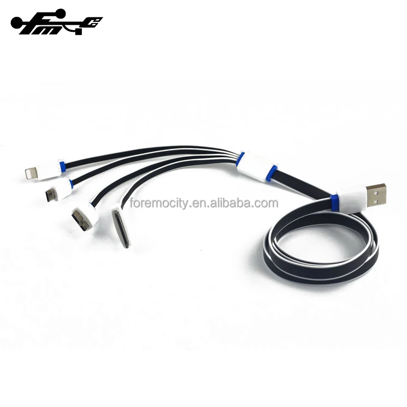 Горячая оптовая продажа multi usb зарядный кабель 4 в 1 несколько usb зарядное устройство кабель зарядный шнур