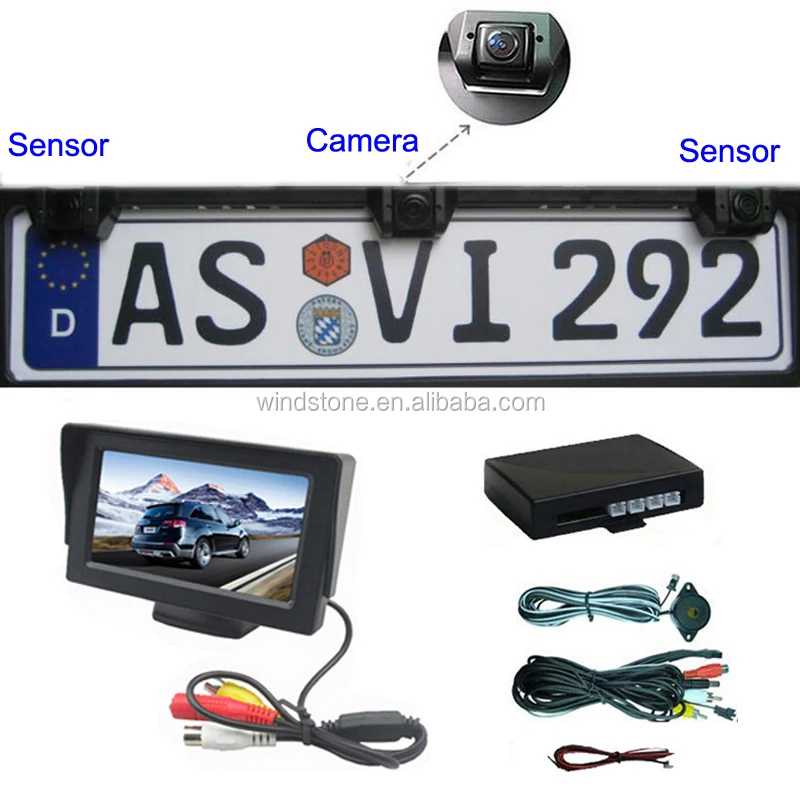 
Parking Rear Car Camera EU European Russia Car License Rear View Camera Plate Frame Two Reversing 