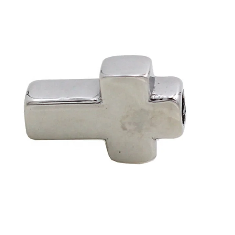 Yudan Jewelry Wholesale Stainless Steel Cross Spacer Beads For Bracelet