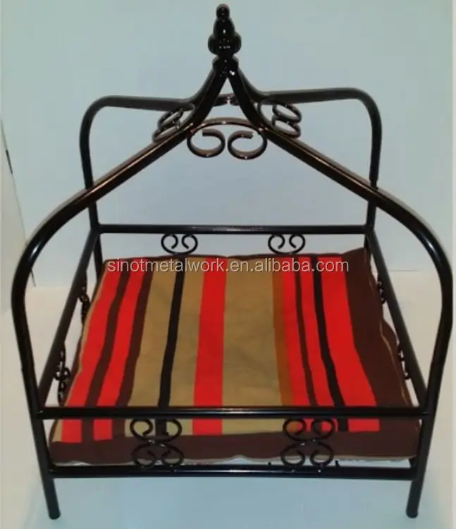 
New custom design metal frame pet bed wrought iron cheap dog bed 