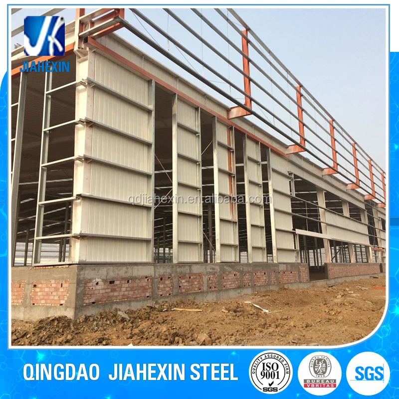 Light prefabricated steel structural roof trusses warehouse