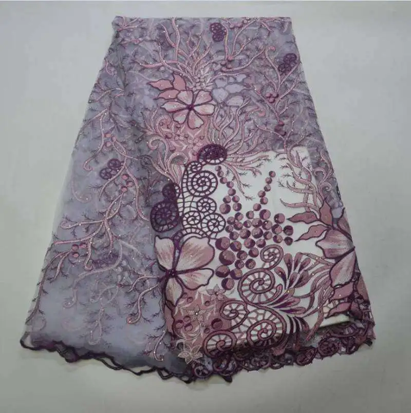 AG6179  High quality African Fabric Lace With Stones