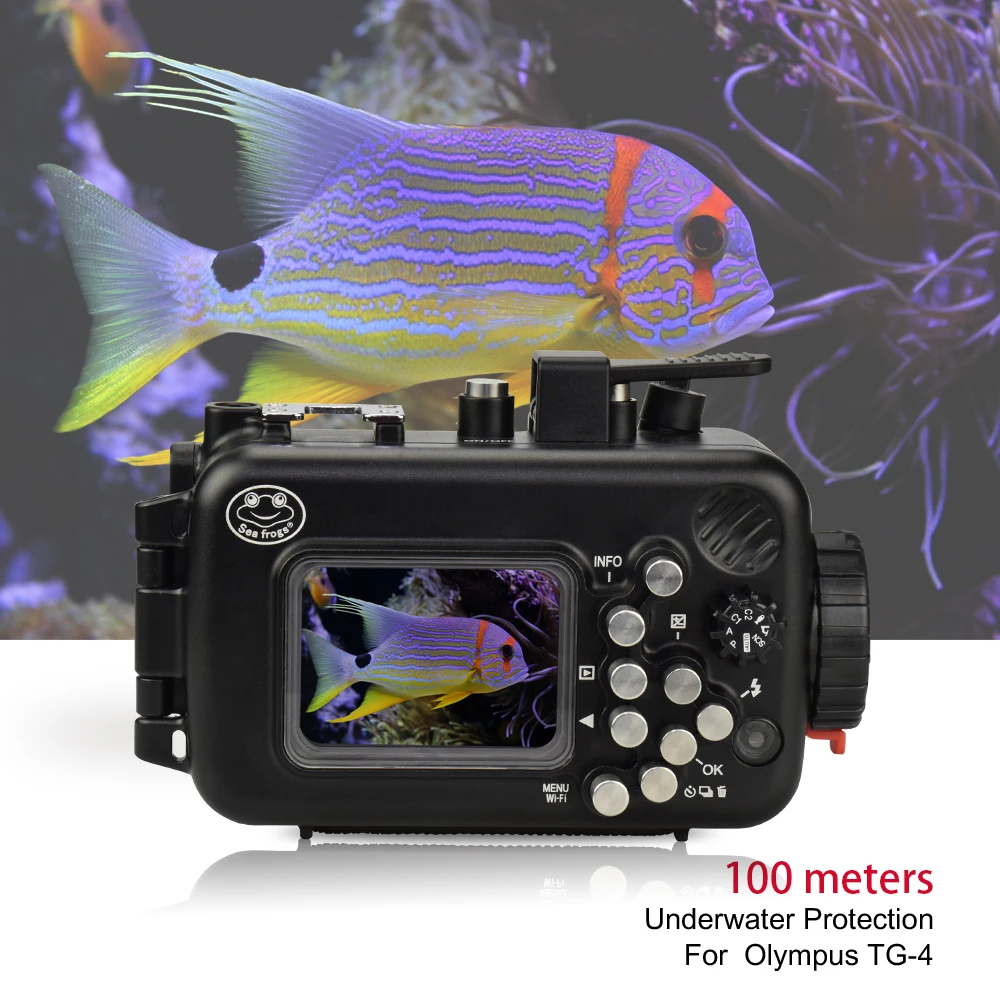 TG-4 Seafrogs 60 м подводный ПК камера корпус водонепроницаемый Дайвинг чехол для камеры OLYMPUS TG4