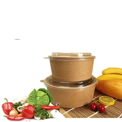 100% Food Grade Large Size 48oz 1500ml Paper Soup Bowls