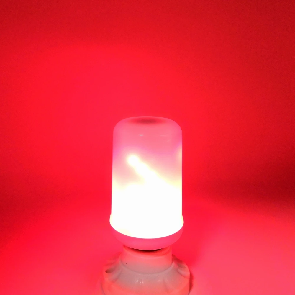 
2021new arrival WISH hot selling 4 modes colorful flame effect led bulb, 4-7W with aluminum hetsink and gravity sensor 