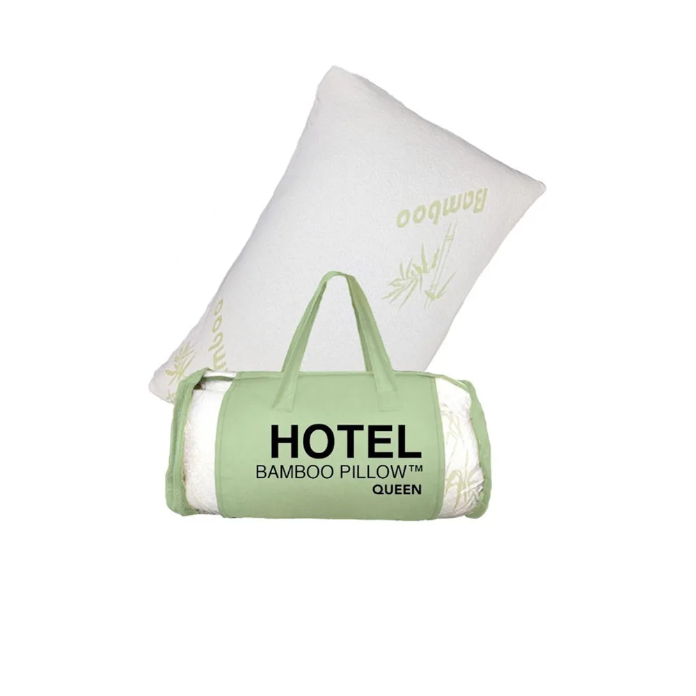 Removable washable bamboo cover pillow neck massage memory foam bamboo wedge pillow