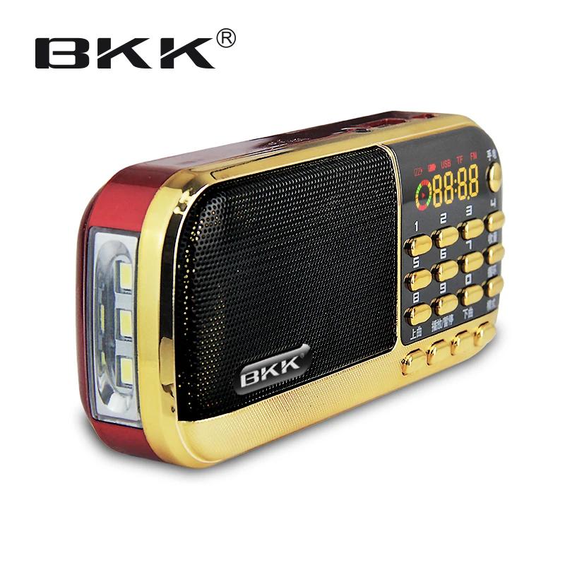 Desktop mini speaker with LED light ,fm speaker alarm clock(B836S)