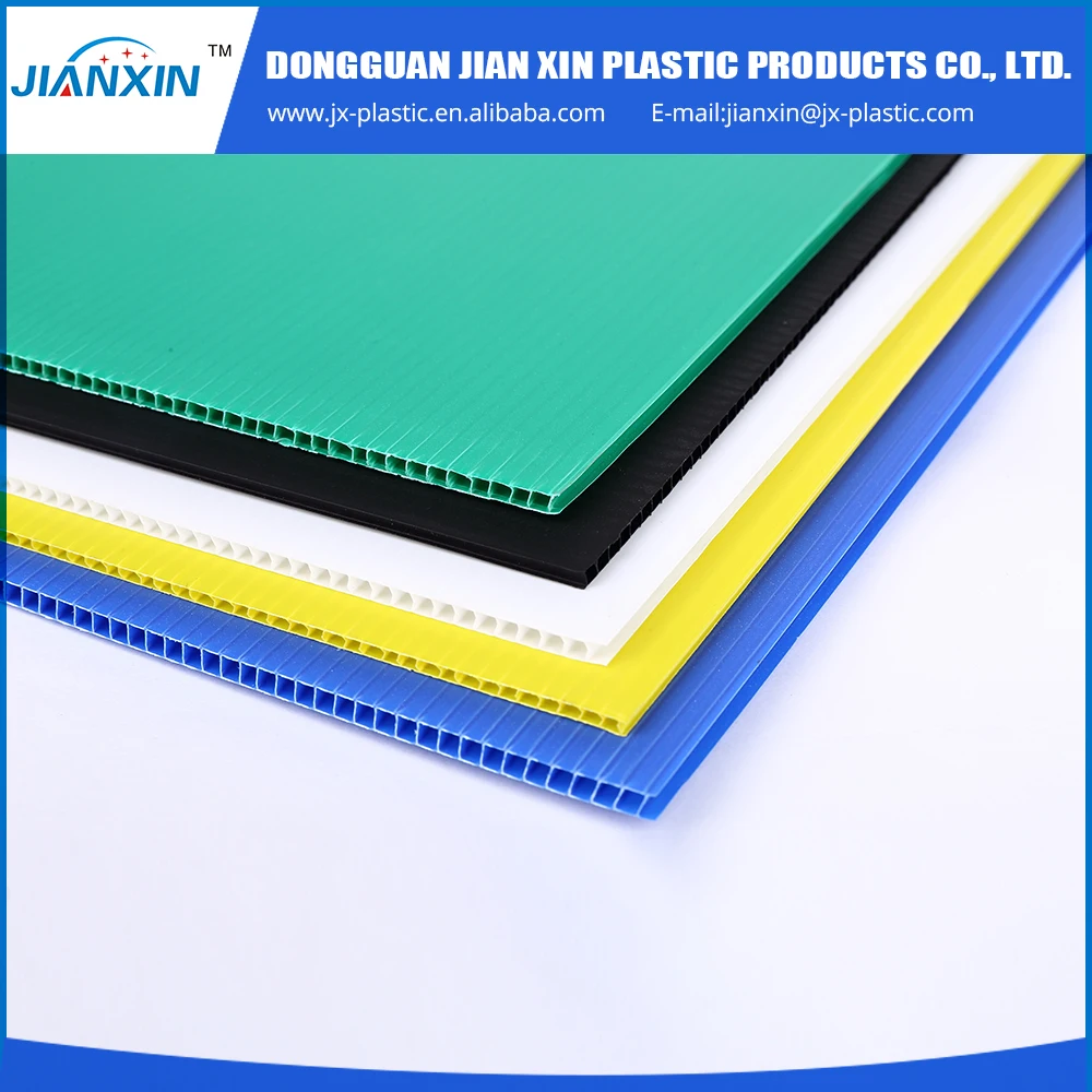 Оптовой пользовательских Цвет гофрированной pp полый лист