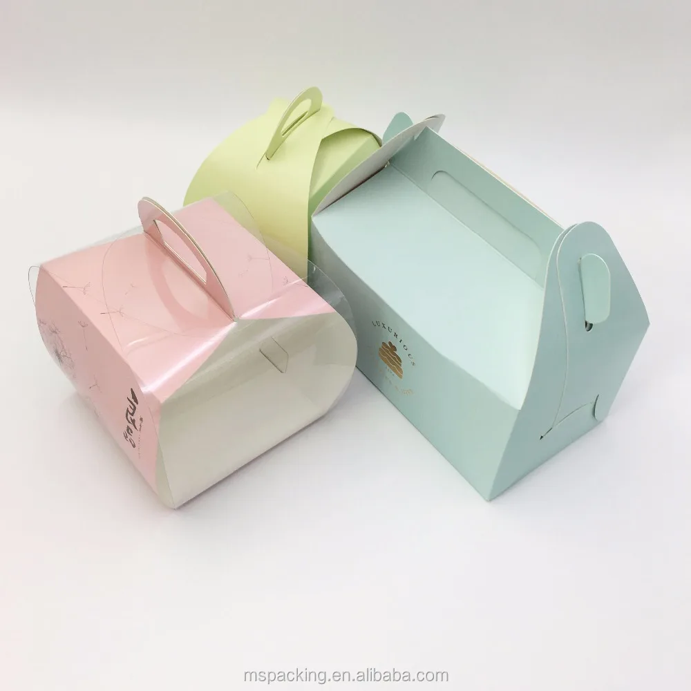 Hot Sale Custom Logo Mini Take Away Cheese Cake Packing Box