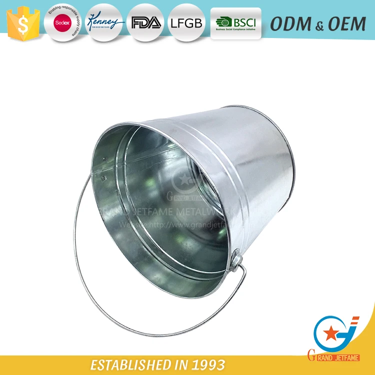 Durable Garden Planter Galvanized Flower Pots Metal Pot Planter Metal Flower Pot