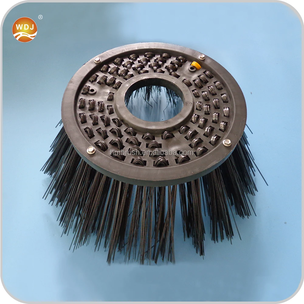 Plastic Top Steel Wire Rotary brush Johnston VT651 Sweeper Disc Brush Gutter Broom