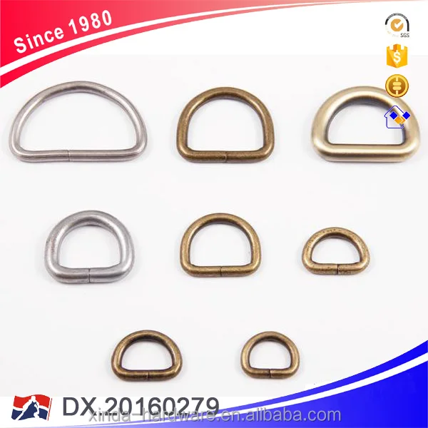 
Zinc Alloy Metal D Ring for Garment Bag and Shoes 