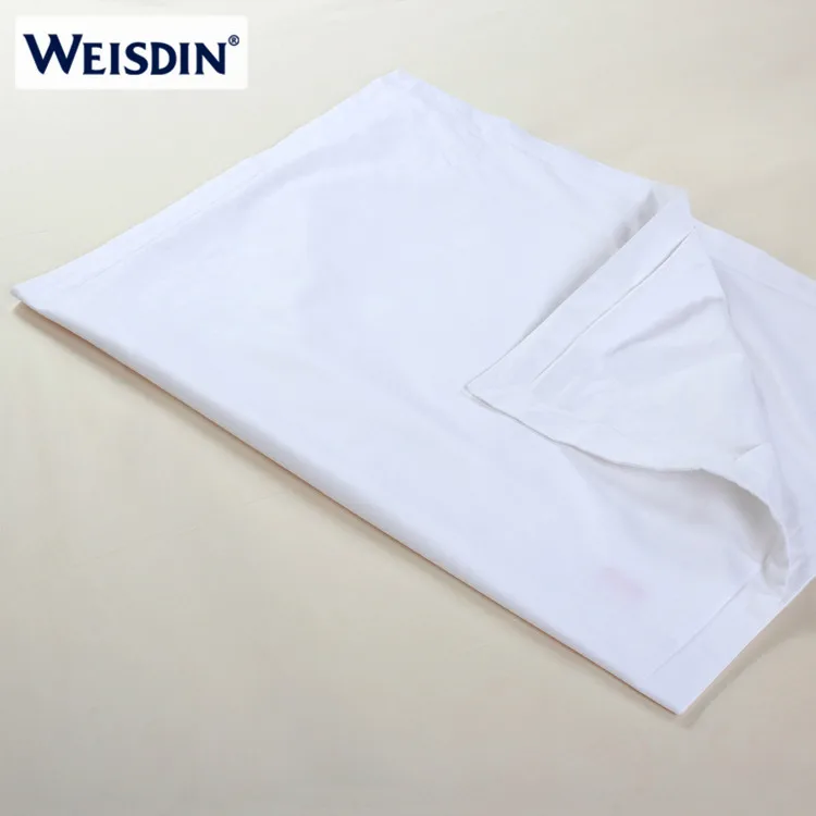 Оптовая продажа пользовательские наволочки сатин ткань hotel плотная белая хлопковая