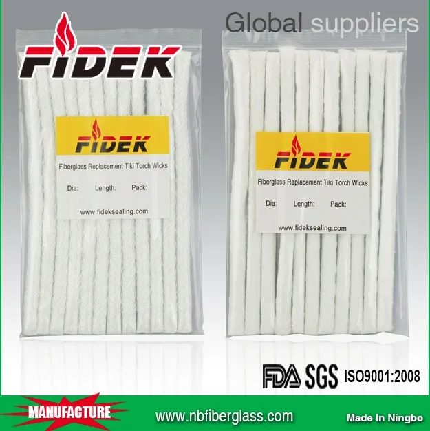 
Wholesale customized good quality 3mm fiberglass rope wick for oil lamp 