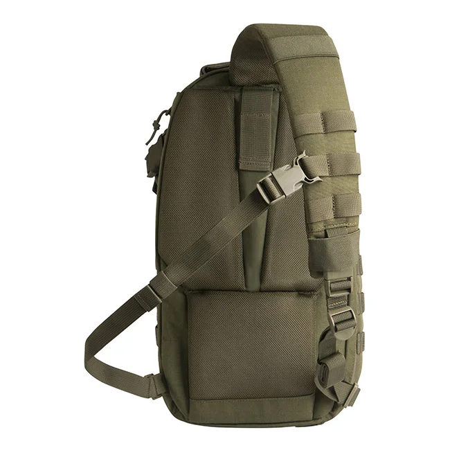 Ergonomic Military Tactical Sling Bag EDC Bag with Fleece-lined Eyewear Pocket