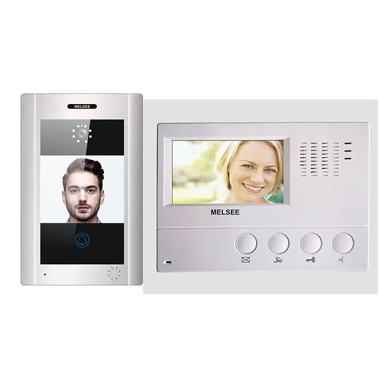 Fingerprint biometric door entry intercom office analog video intercom swipe card unlocking door phone