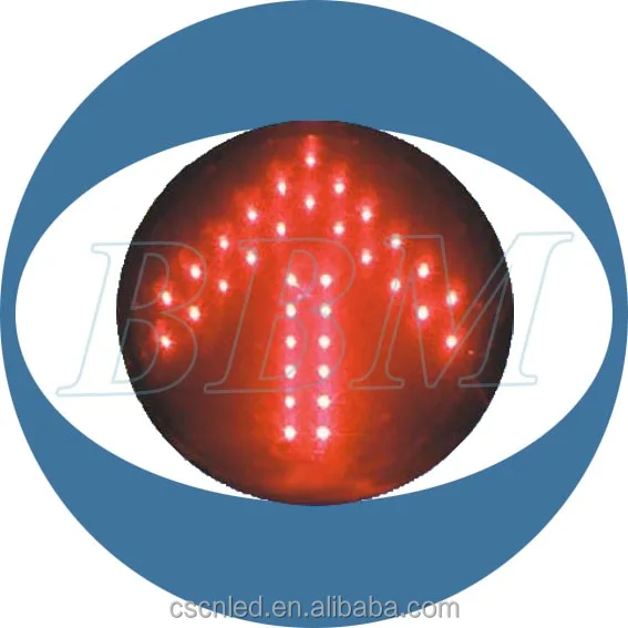 Road crossing arrow led traffic signal lights