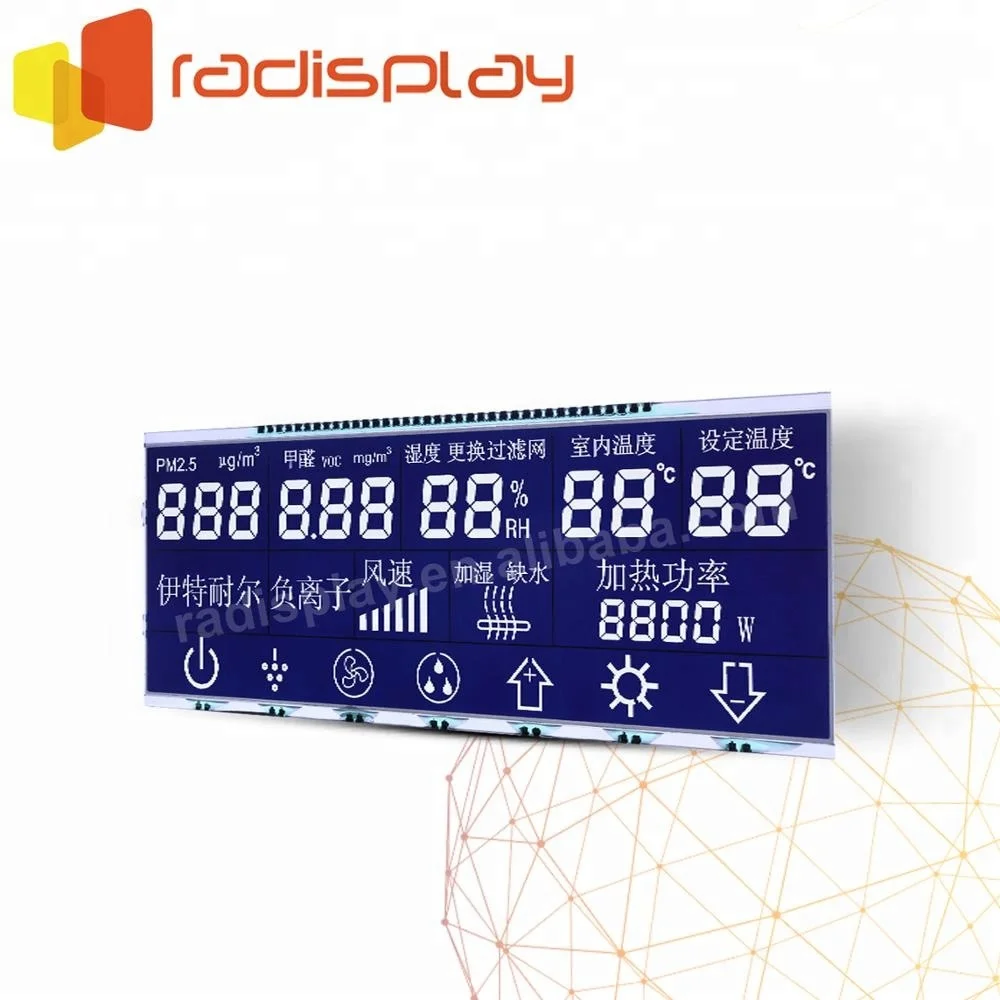 
STN Custom 12 digit 7 inch monochrome LCD display 