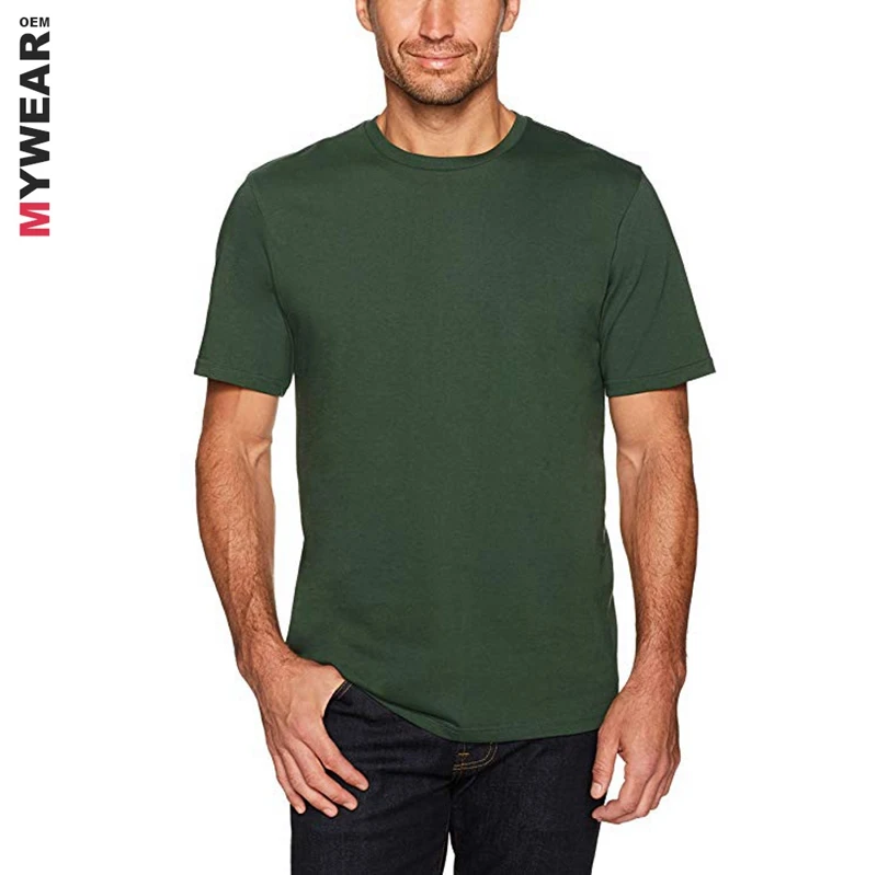 Custom high quality men jersey pima cotton tshirt for short sleeve round neck design in china