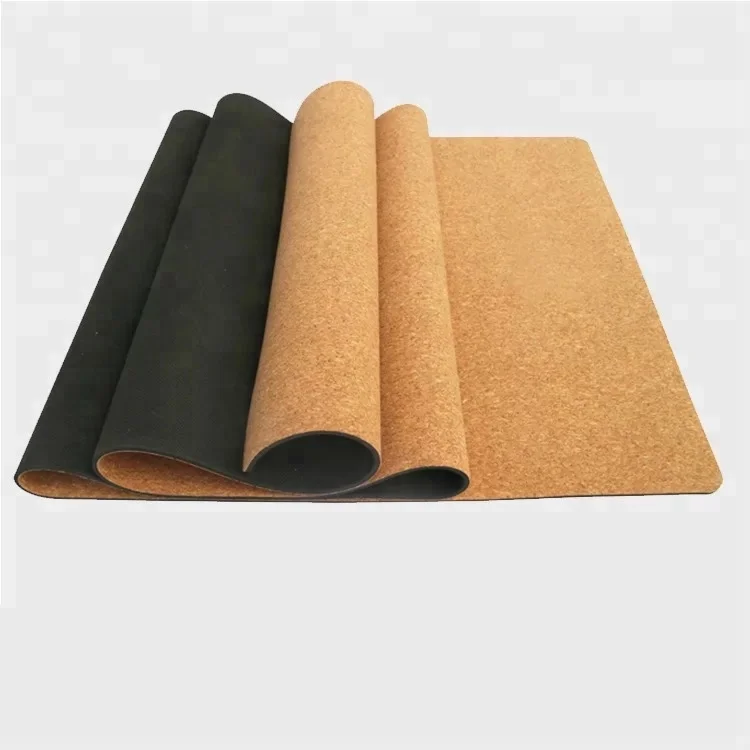 Anti slip eco friendly fitness cork yoga mat