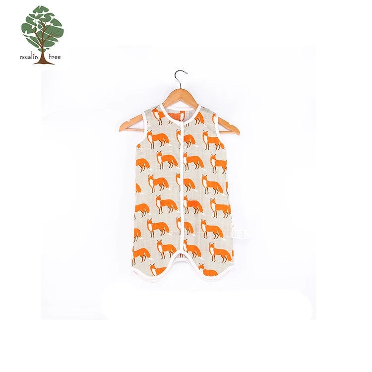 Муслин дерево оптовая продажа новорожденных без рукавов одежда для малышей Хлопок детские ползунки