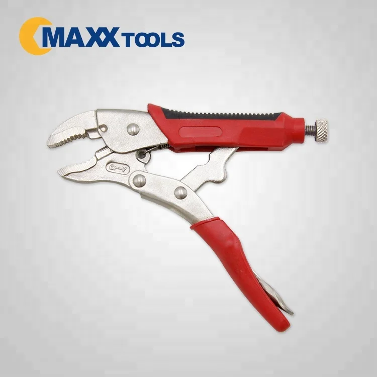 9" American Curved jaw vise grip locking pliers with soft handle
