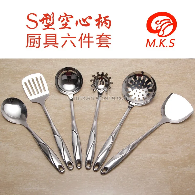 
6 Piece Kitchen Utensil Stainless steel Kitchen Spatula Spoon Tools 