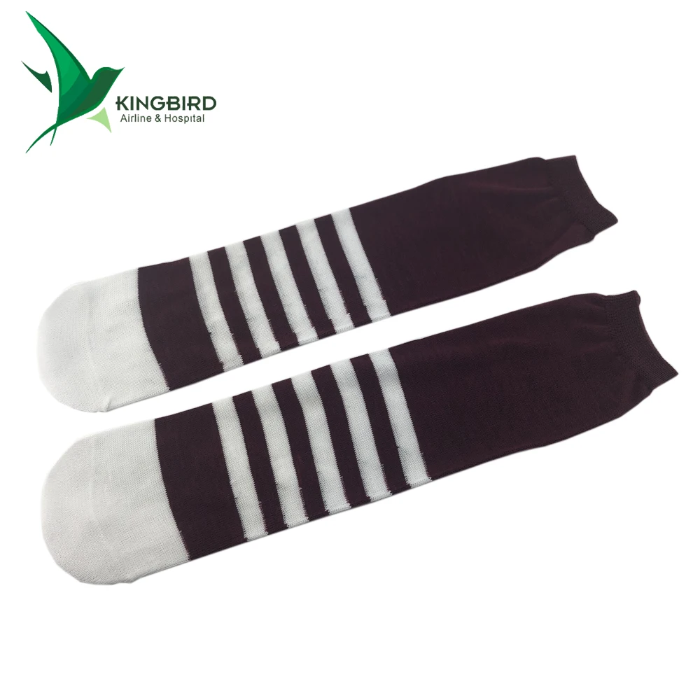 Men Airline Breathable Striped  Slipper Long Tights Socks for  Men